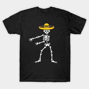 FLOSS FLOSSING skeleton Día de los Muertos Mexico T-Shirt